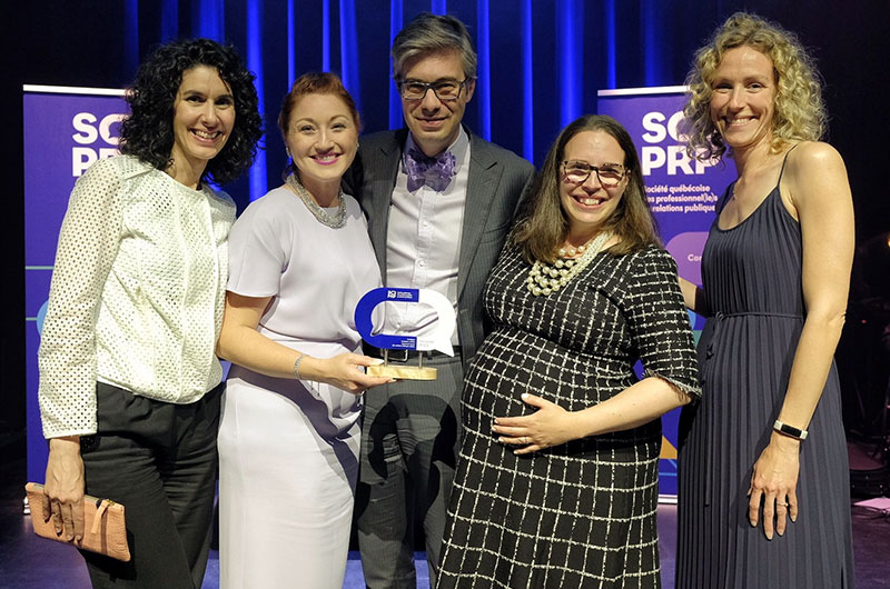 Véronique Arsenault, Founding President, Mathieu Lavallée, Vice President and Partner, and Marie-Christine Houle, Consulting Director, with members of Allergies Québec's management